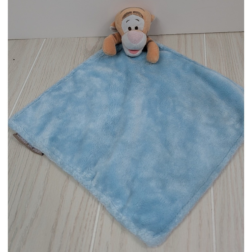 Disney Baby Tigger Plush Security Blanket Lovey Blue Winnie the Pooh